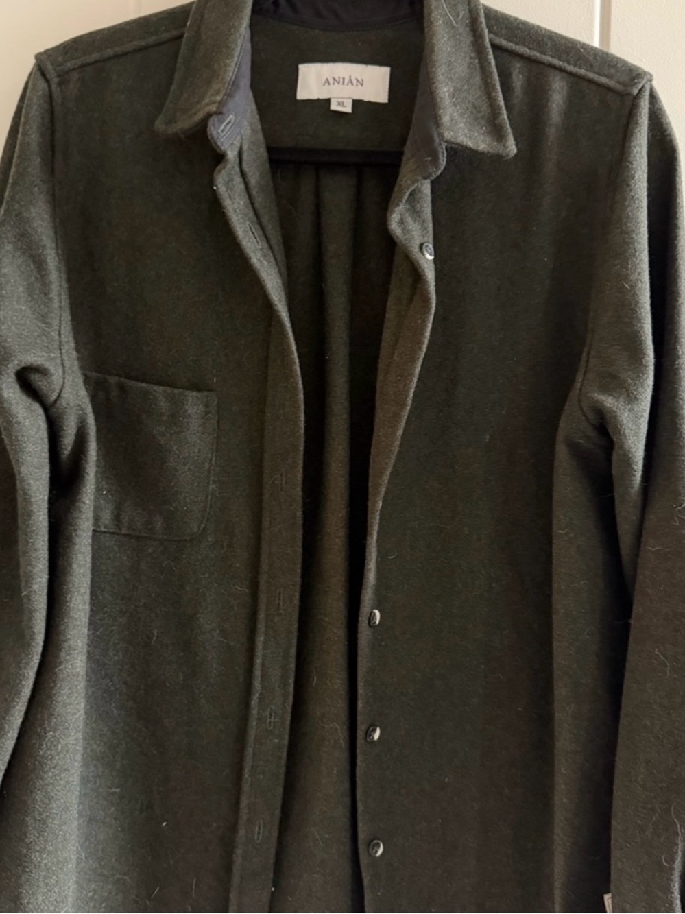 Women’s Grey Wool Shirt Jacket Anian